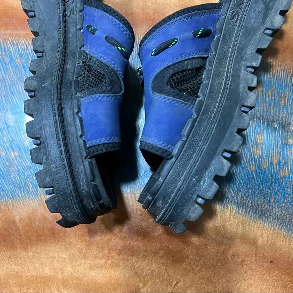 Skechers Jammers Sandals Sz 6 Blue Black Platform Slides Chunky 90s Y2K slides - Image 6