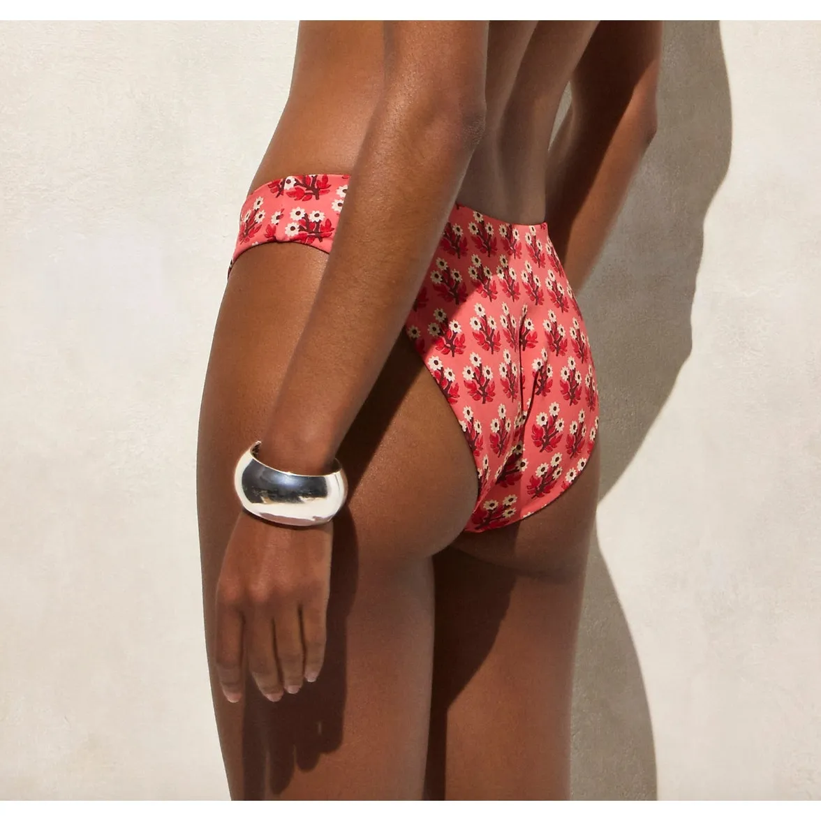 J.Crew Sunny Bikini Bottom Classic Sculpt Coral Multi Pink Red Floral XL NWT - Image 3