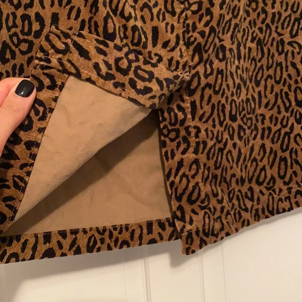 Y2K Kikit Jeans corduroy leopard print pencil skirt, size 10 - Image 5