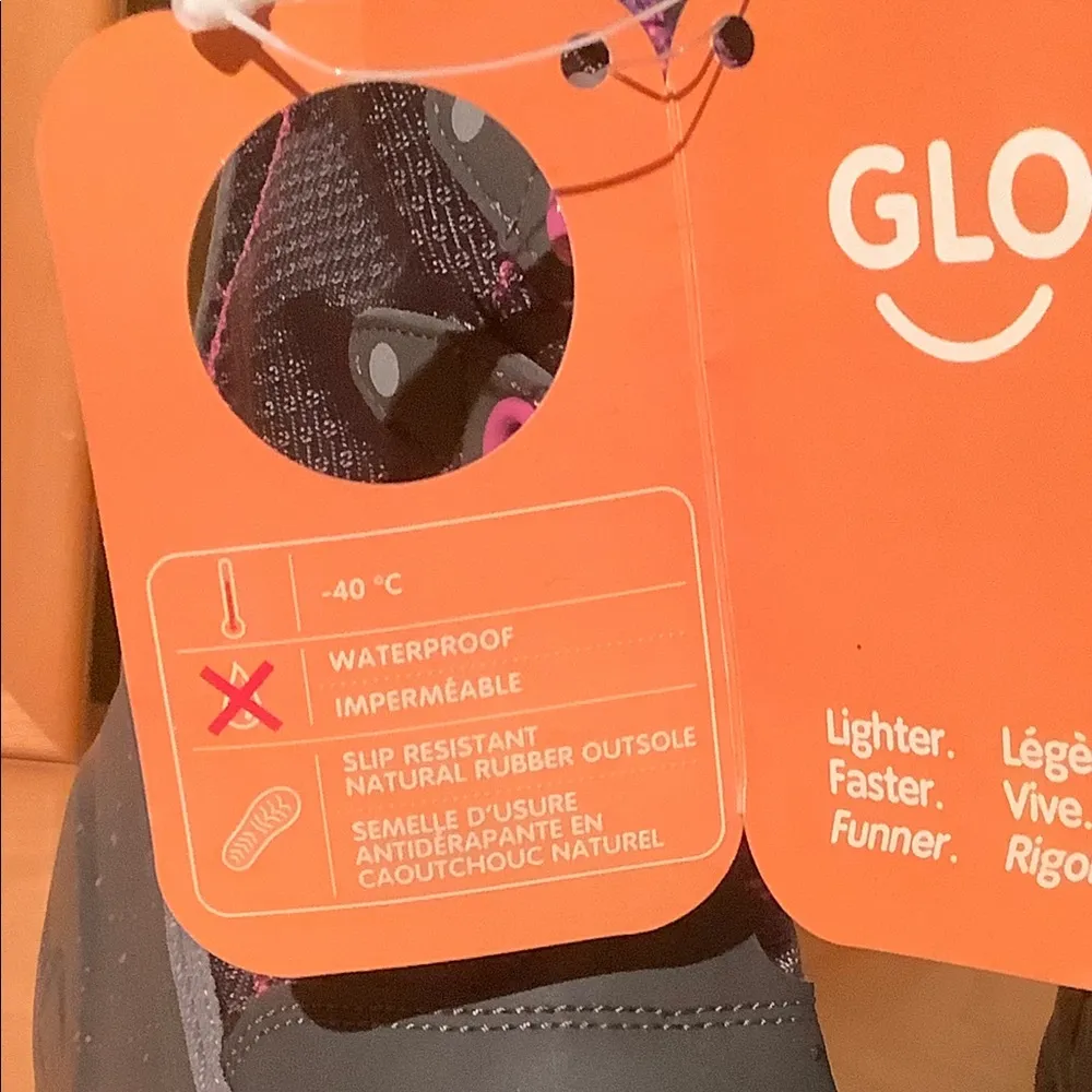 Kodiak Glo waterproof snow boots pink and black size 6 winter snow rain boots - Image 4