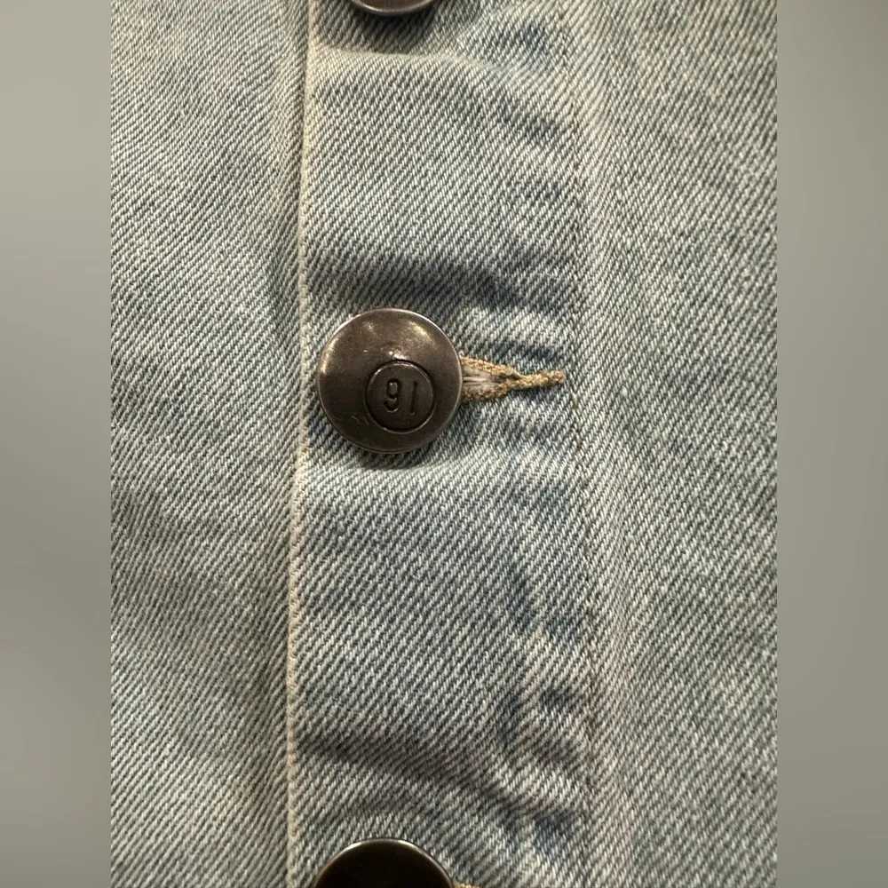 EUC VINTAGE HIGHWAIST denim skirt button down super soft Blue Size undefined - Image 2