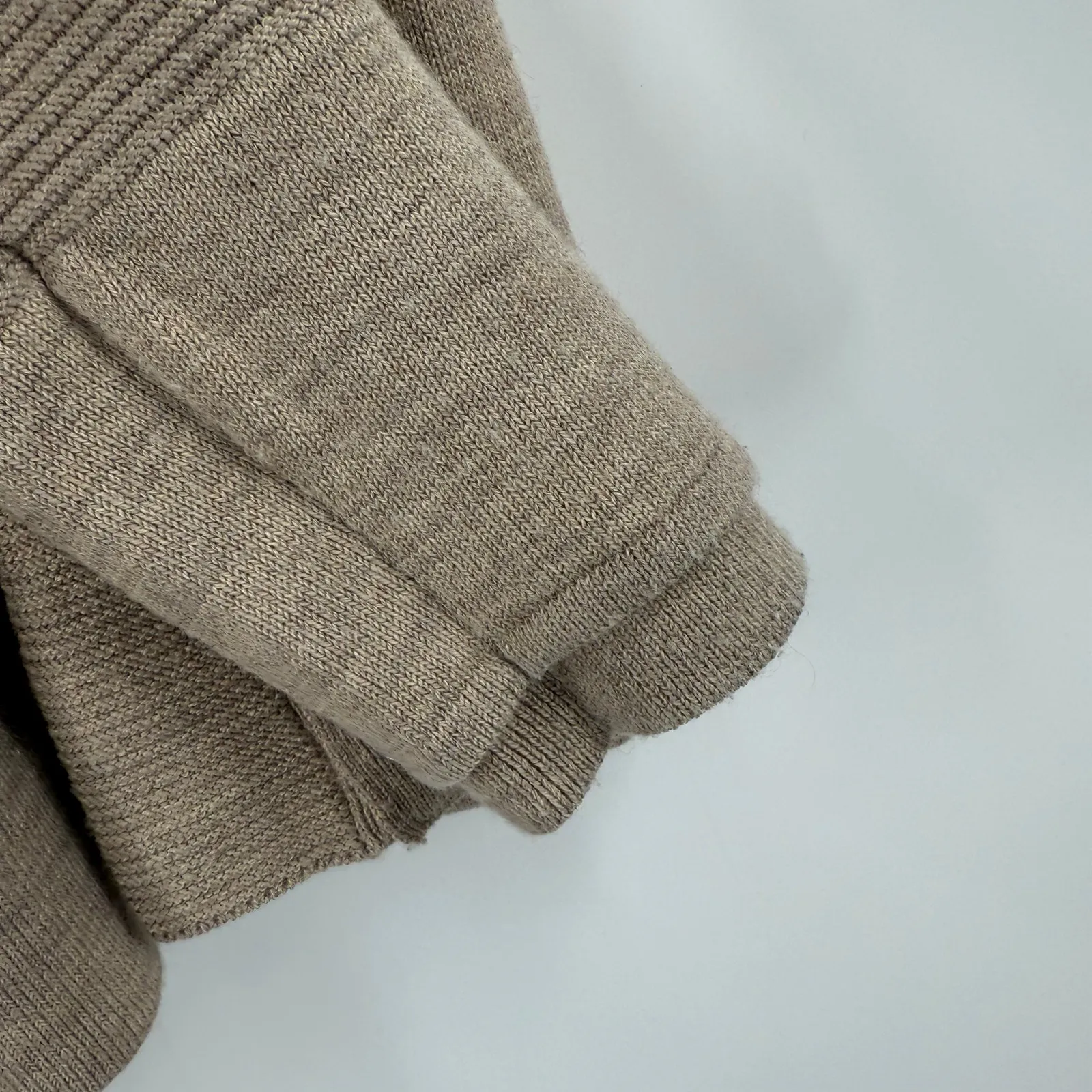 Athleta Sweater SZ Small Merino Wool Blend Turtleneck Snaps Oatmeal 159163 Snaps - Image 10