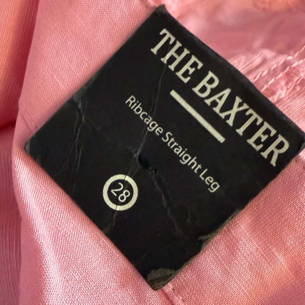 BLANKNYC The Baxter Ribcage Straight Leg Pink Linen Pants Women’s Sz 28 - Image 5