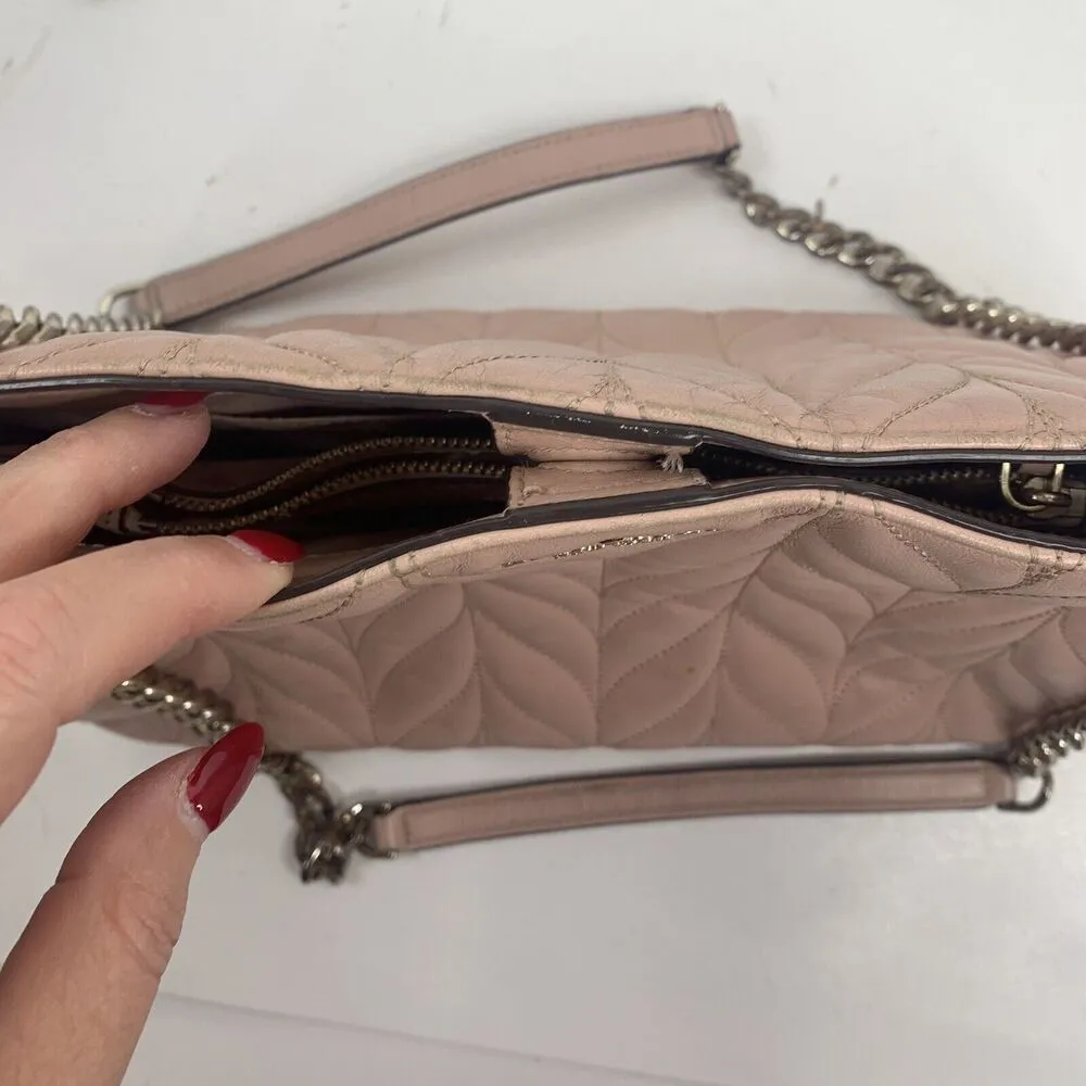 Kate Spade Bag Briar Lane Quilted Slide Chain Shoulder Medium Peach Puff Blush Pink - Image 7