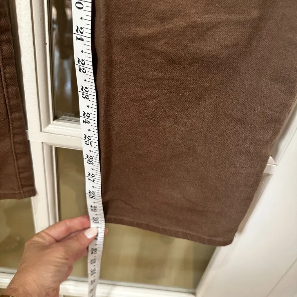 SONG4U Terracotta Brown Boyfriend Style Trousers Pants Size 5/27 - Image 10