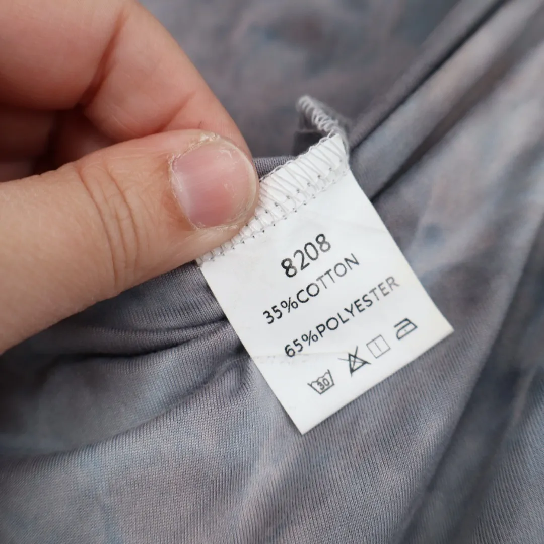 Tie Dye One Piece Jumpsuit Lounge Pajama Pants XL Grey Blue Gray - Image 6