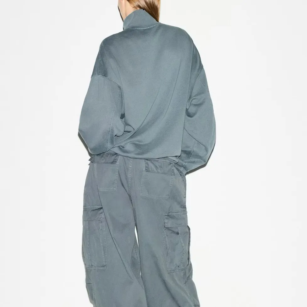 SKIMS NWT Boyfriend Fleece Oversized Half Zip Slouchy Half Zip Pullover Size XL - Image 3