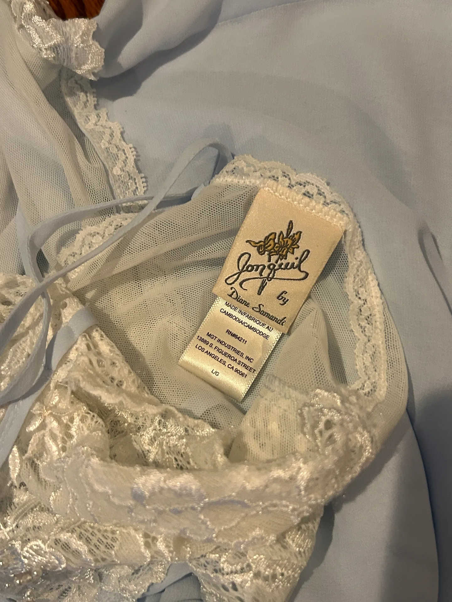 vintage pale blue slip dress  - Image 4