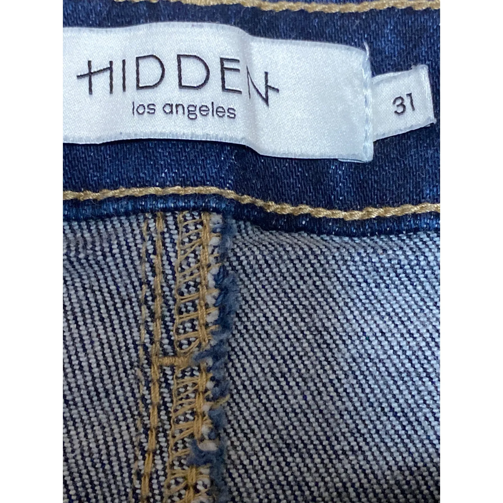 Hidden Women Blue Dark Wash High Rise Wide Leg Baggy Palazzo Denim Jeans Size 31 - Image 4