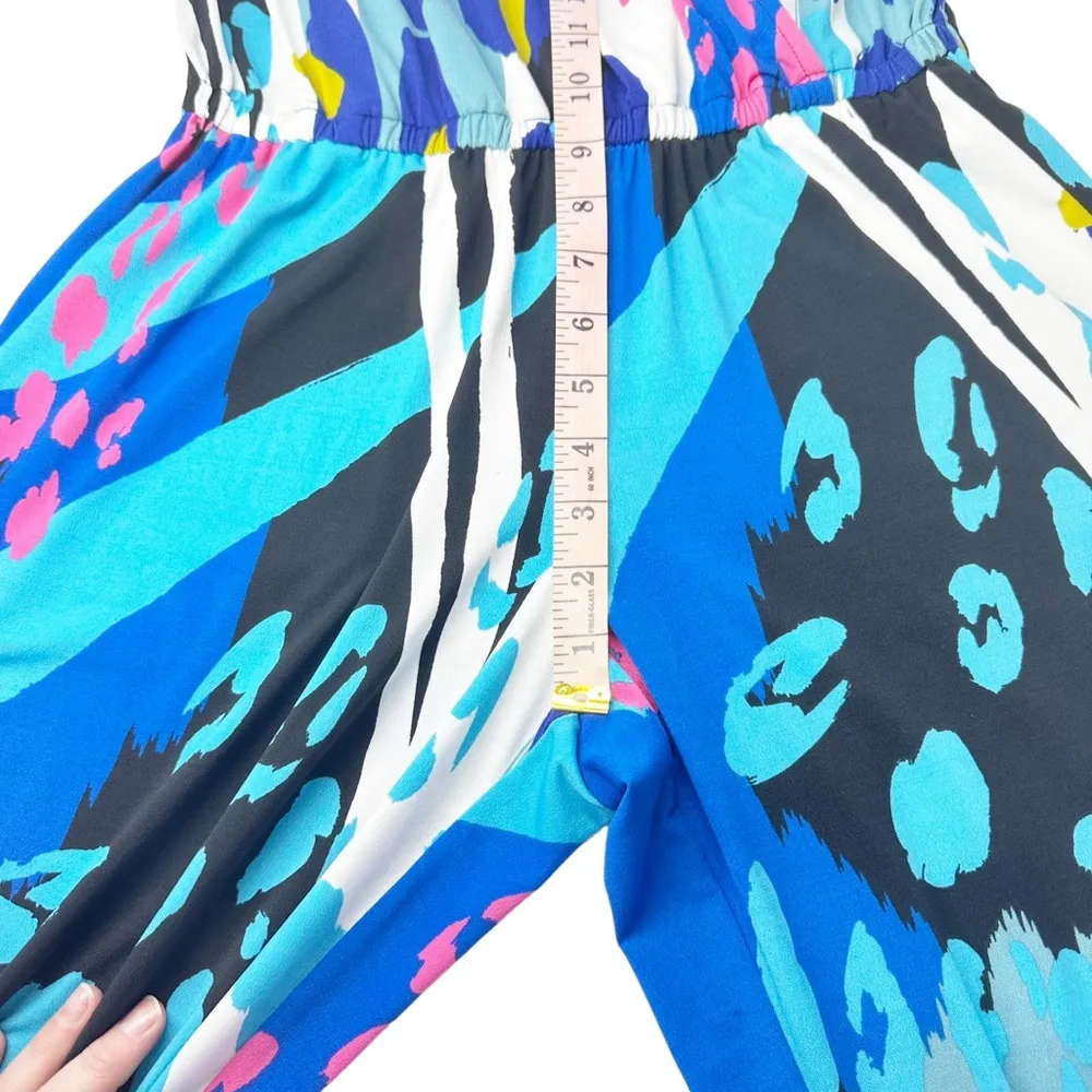 HALE‎ BOB Multicolored Leopard Sleeveless Jumpsuit Mixed Print Colorful Wide Leg - Image 16
