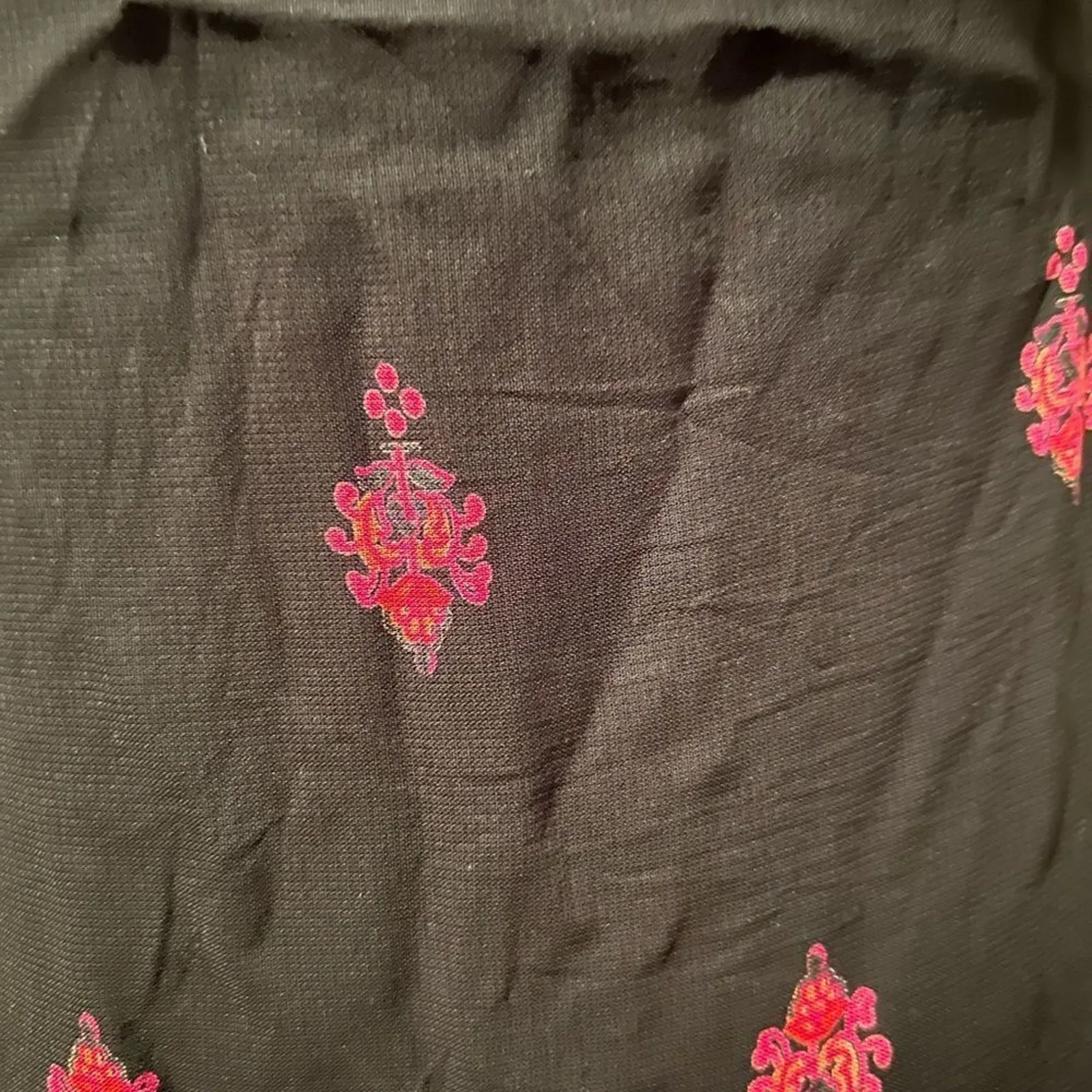Y2K Hugo Buscati Black n Pink Halter AOP Mandala Print Dress sz 14 - Image 4