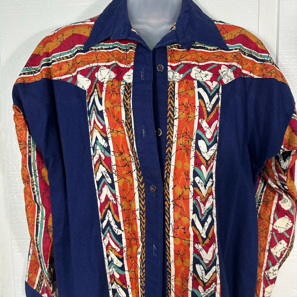 Sas’sa Vintage Button Down Western Long Sleevw Shirt Size Large EUC - Image 4