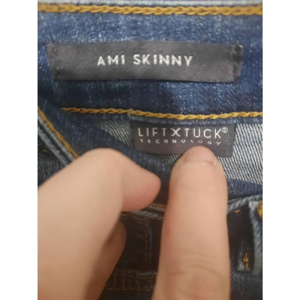 NYDJ Ami Skinny Jeans Womens 2 Blue Denim Cotton Blend Zip Fly - Image 2