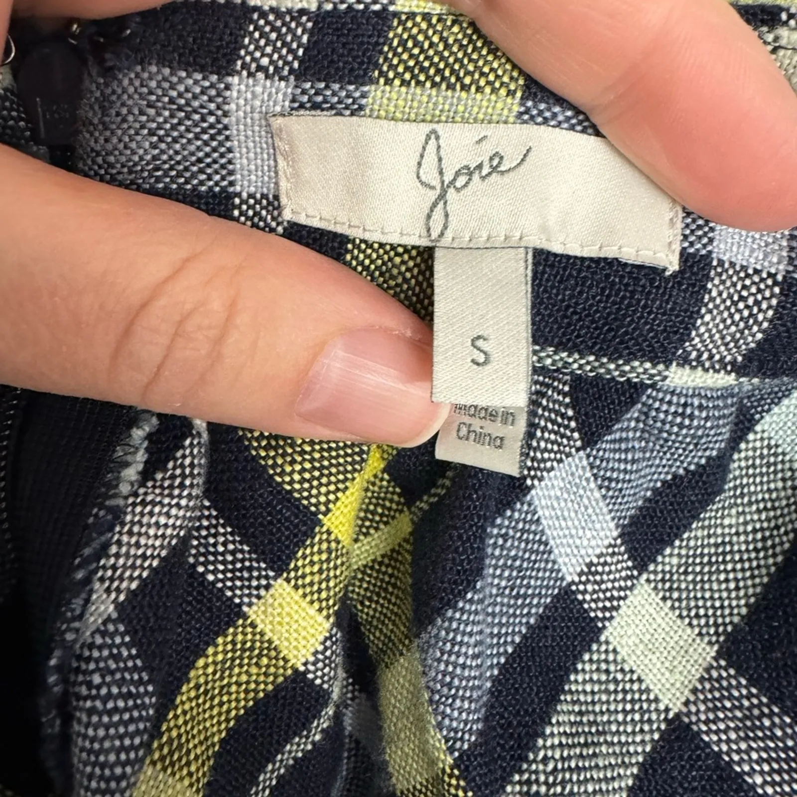 Joie Blue Yellow Plaid ALine Mini Skirt Women S Dark Academia Preppy School Girl - Image 7