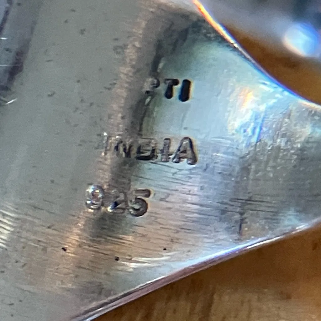 Sky Blue Topaz Larimar Sterling Silver Cocktail Ring Size 7 - Image 6