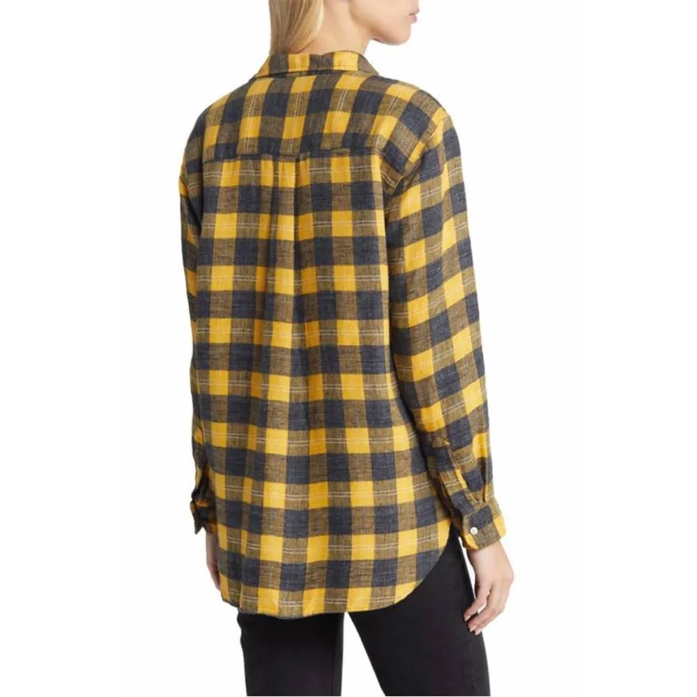 Frank & Eileen Women’s Joedy Boyfriend Fit Linen Flannel Button Down | Small - Image 2