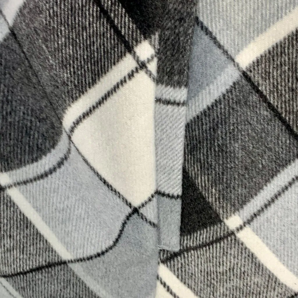 Matilda Jane Check It Twice Plaid Open Front Wrap Belted Shacket Coat Jacket XS - Image 7