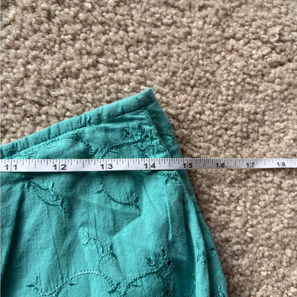 Xhilaration 2000s Teal Tiered Boho Mini Skirt Cotton Cottagecore Y2K Small 28 - Image 11