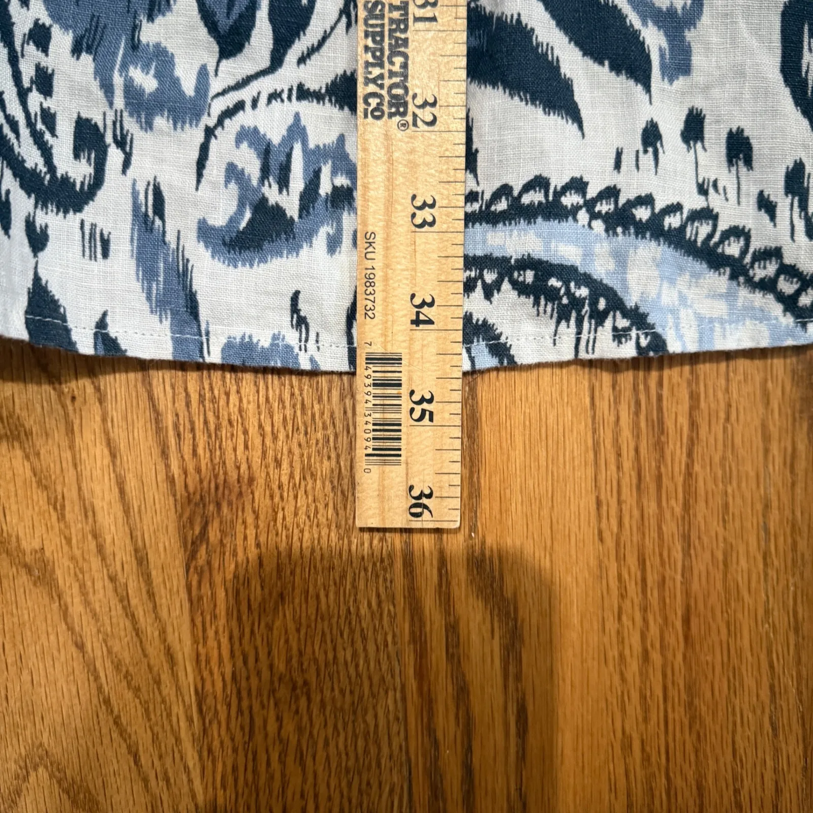 Lucky Brand Linen Paisley V Neck Sleeveless Tunic Dress Women M - Image 5