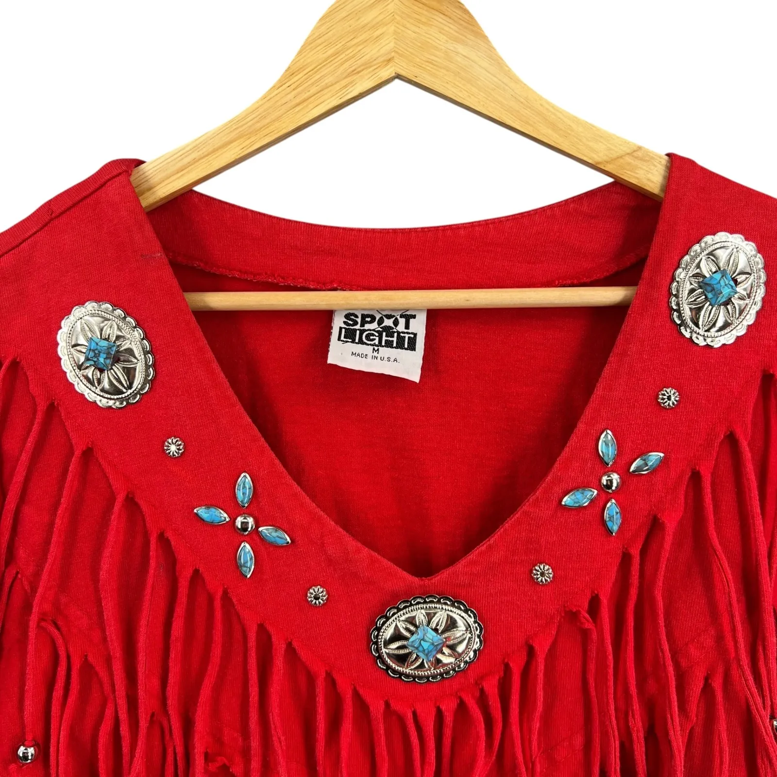 VTG Spotlight Red Fringe Western T - Image 2