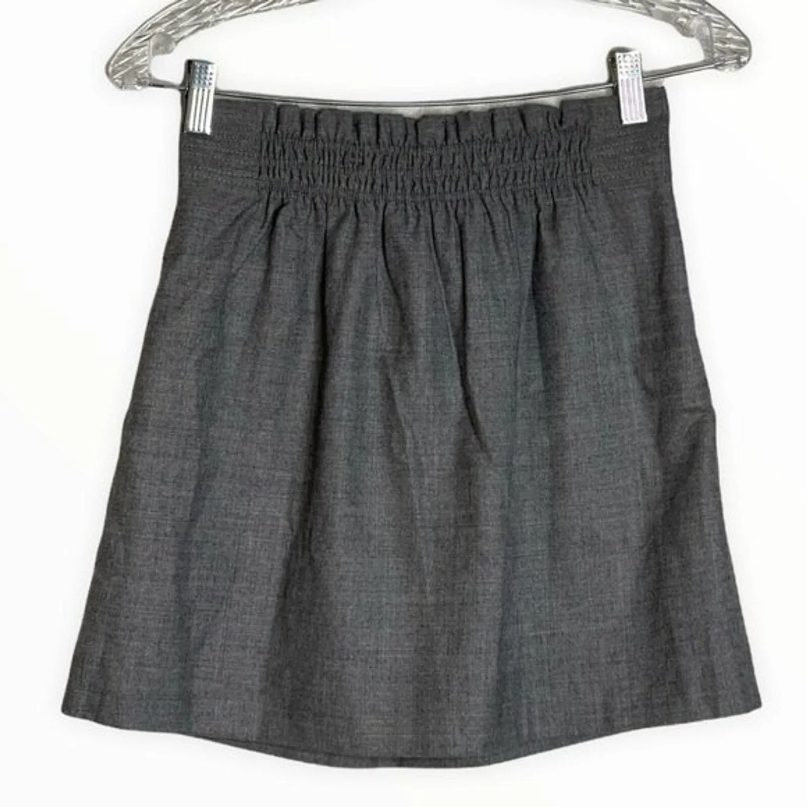 J. Crew Skirt Womens 4‎ Gray Sidewalk Skirt Wool Blend Neutral Minimalist Office - Image 2