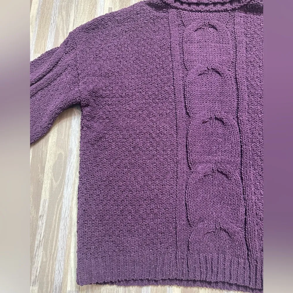 Chenille Purple Turtleneck Sweater by , Size Medium *NWT* - Image 2