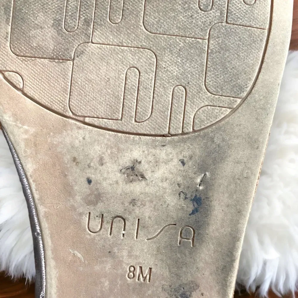 Womens Thong‎ Sandals Silver Braided Strap Ankle Buckle Comfort Casual - Image 11