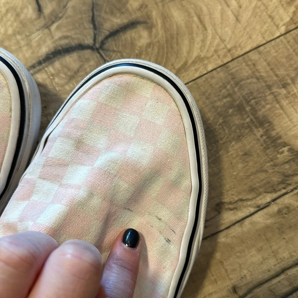 Vans Women’s 8 Pink White Checker Off the Wall Slide-ons Slip-ons Sneaker Skater - Image 10