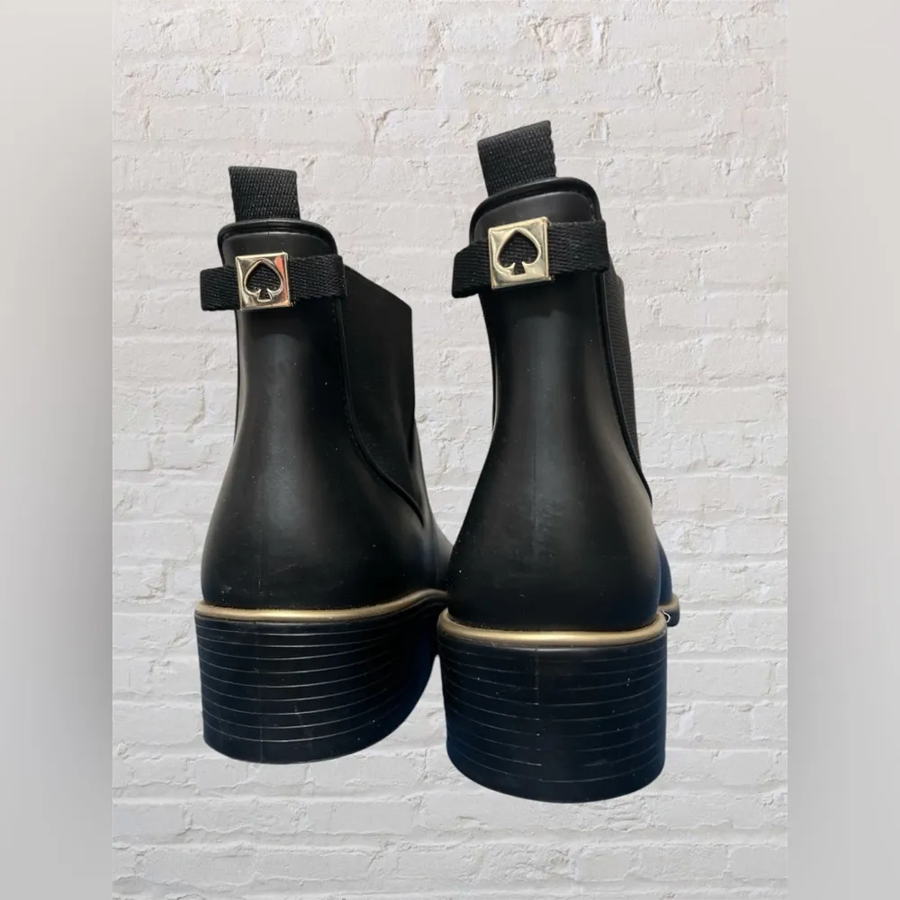 New York  Solstice Chelsea Rain Boots Women's Size 8 Black - Image 10