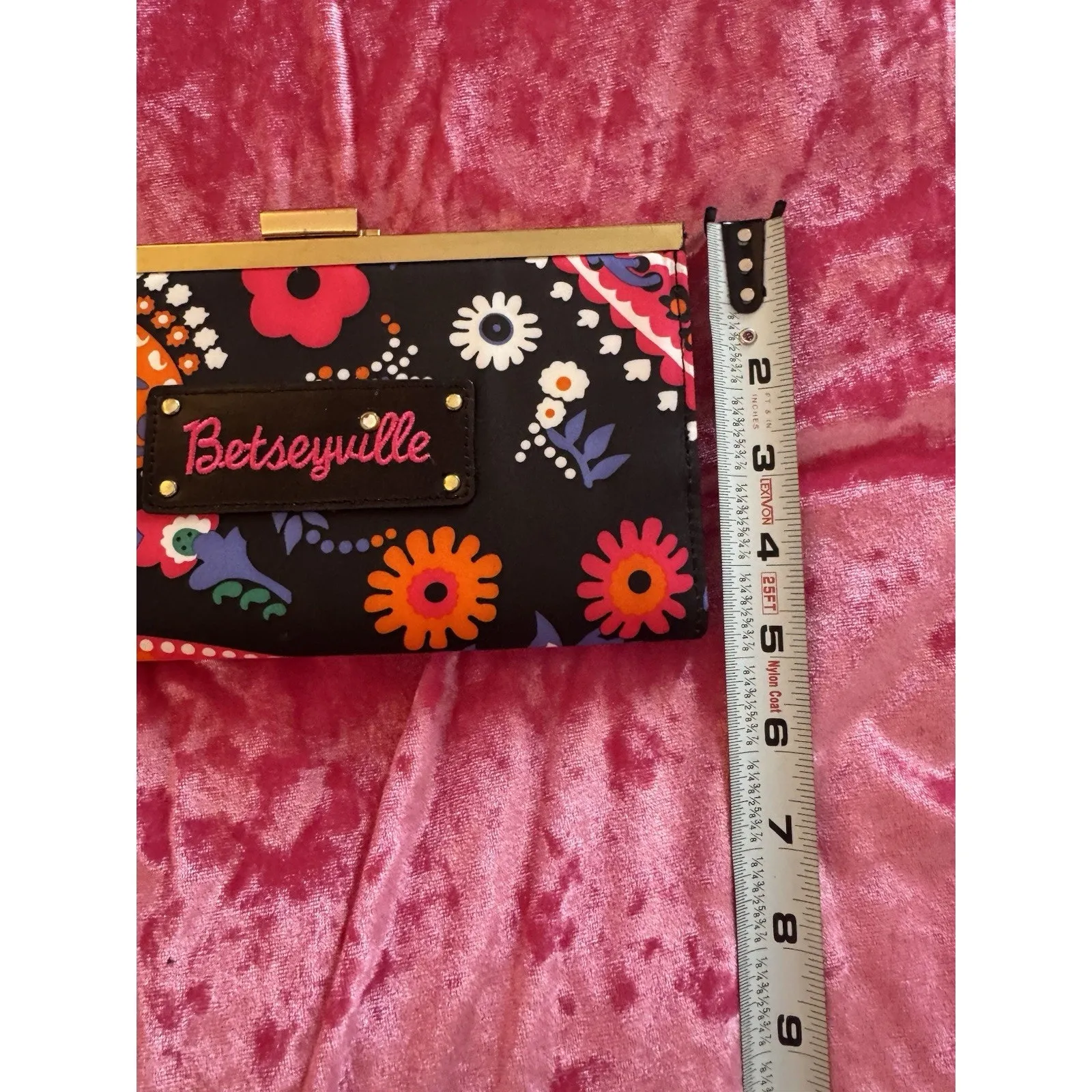 Betsey Johnson Betseyville Multicolor Floral Paisley Wallet Clutch Y2k 90s - Image 6