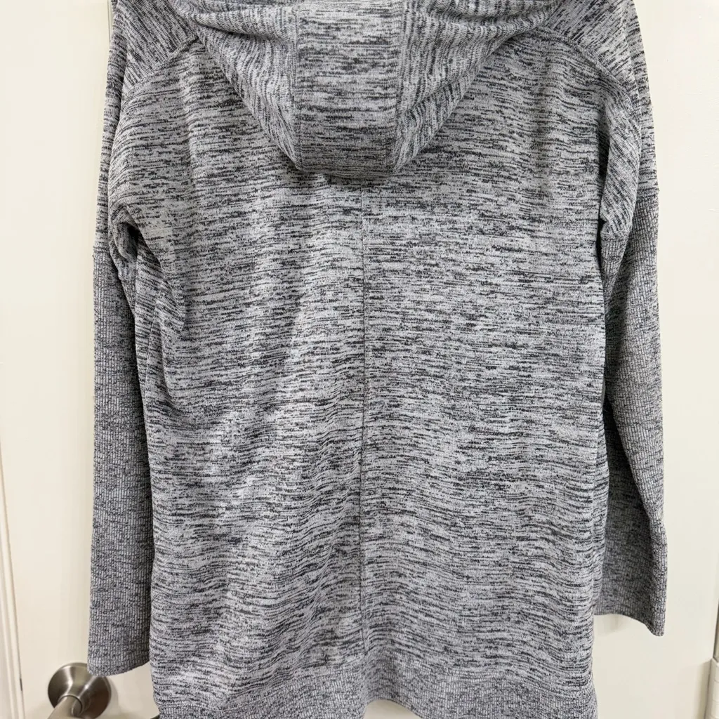 Athleta Marled Gray Blissful Cadigan Sweater - Image 3