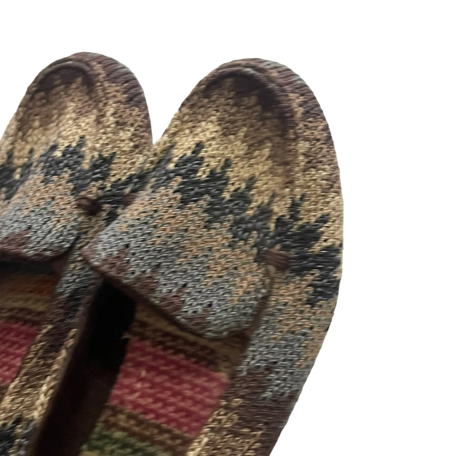 The Sak Women's Size‎ 6 Crochet Woven Brown Black Aztec Flats Loafer Shoes - Image 7