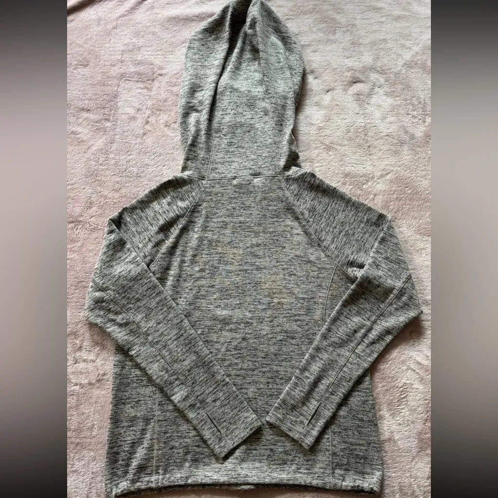 Athleta Women’s Blissful Cowl‎ neck Hoodie Drawstring Waist Heather Grey Size S - Image 9