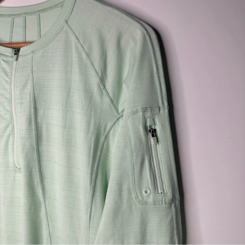 Athleta Pacifica UPF 50+ Long Sleeve Top in Mint Sorbet Size Medium - Image 6