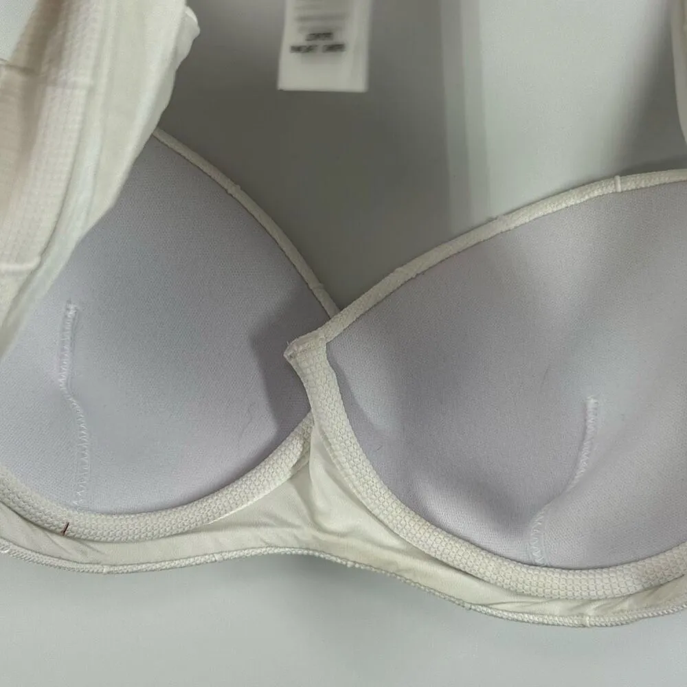 Onia Solid White Marilyn Bikini Top Size Medium NWOT - Image 8
