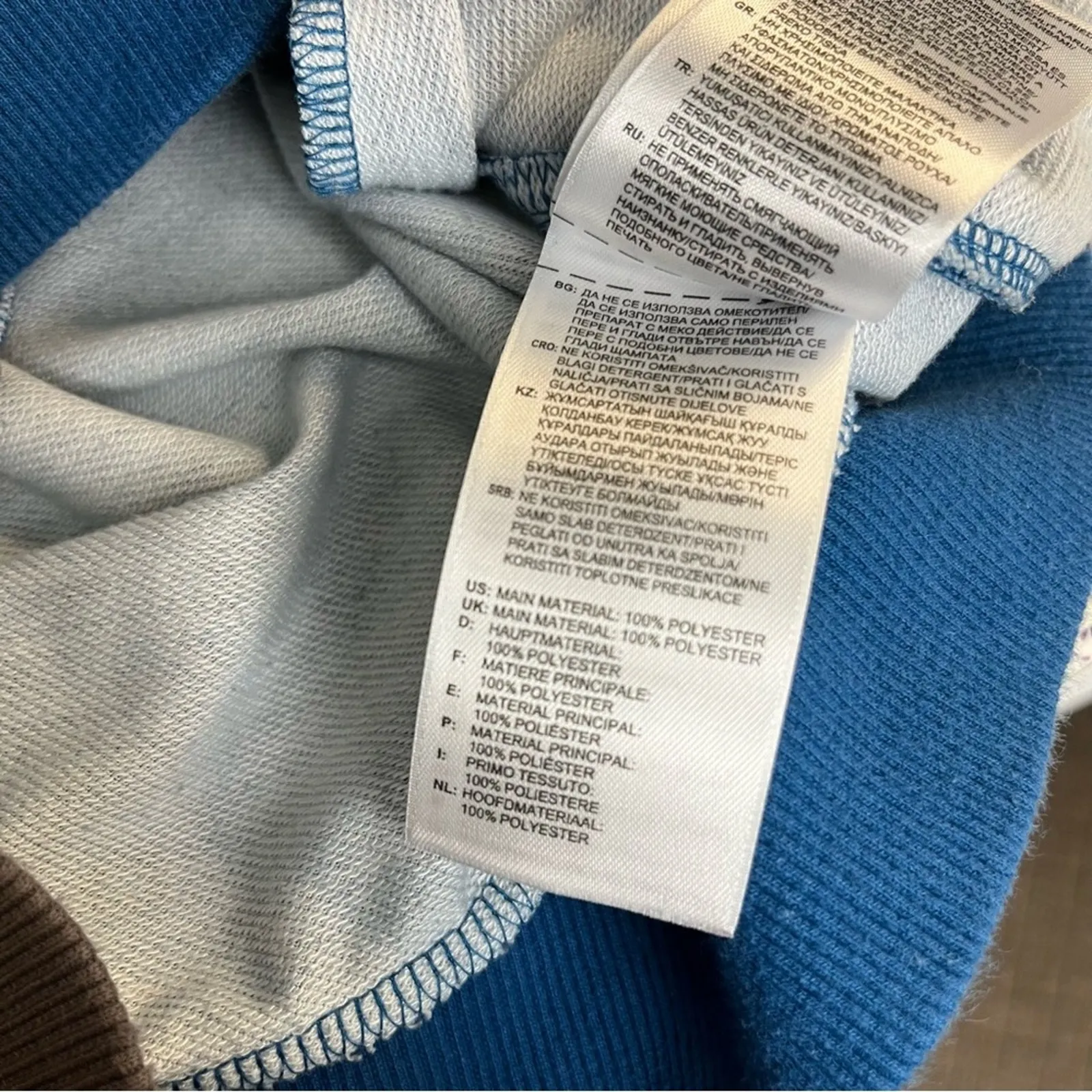 adidas X Farm Rio Borbomix Butterflies Sweatshirt Pull Over Blue Pink Women’s S - Image 8