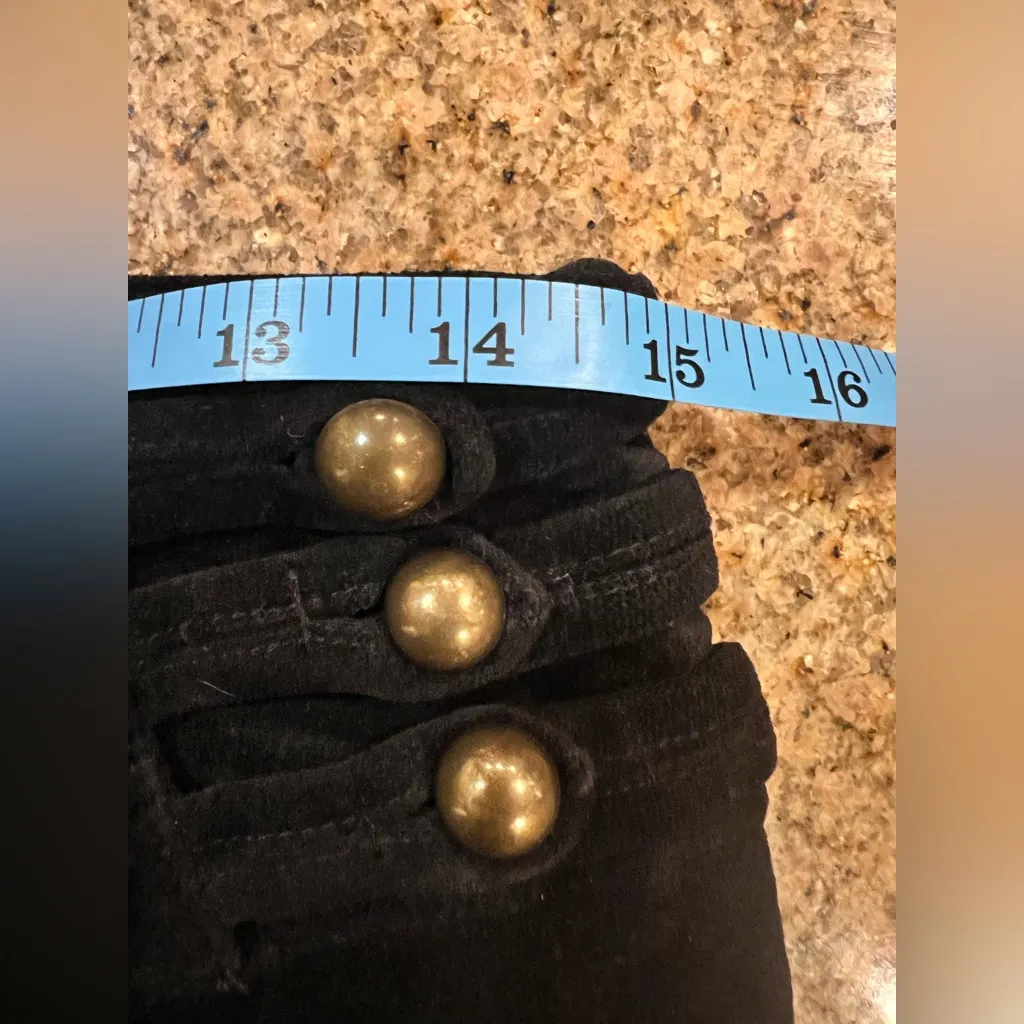 Vintage Marciano Guess Black Velvet Pants Made in France Mid Rise Bootcut Y2K - Image 4