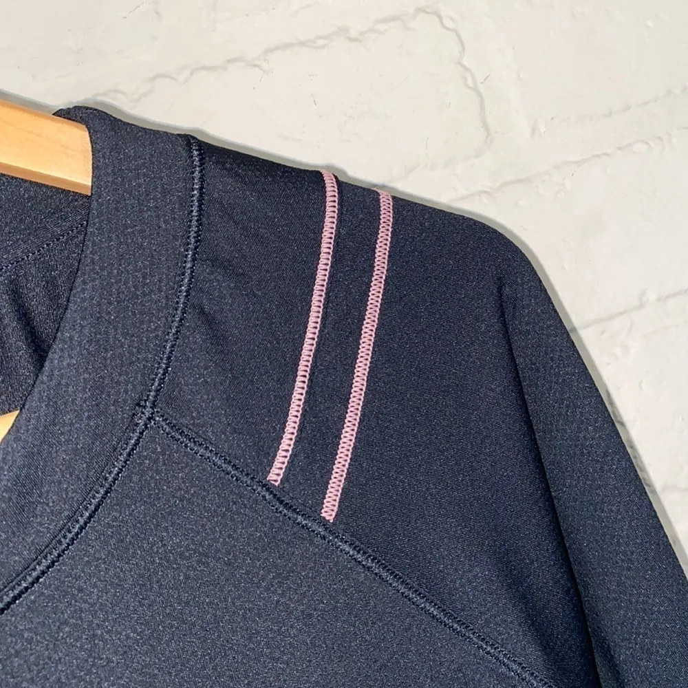 Athleta ignite shirt Palermo pink and black stretch with mesh xl cropped NEW - Image 6