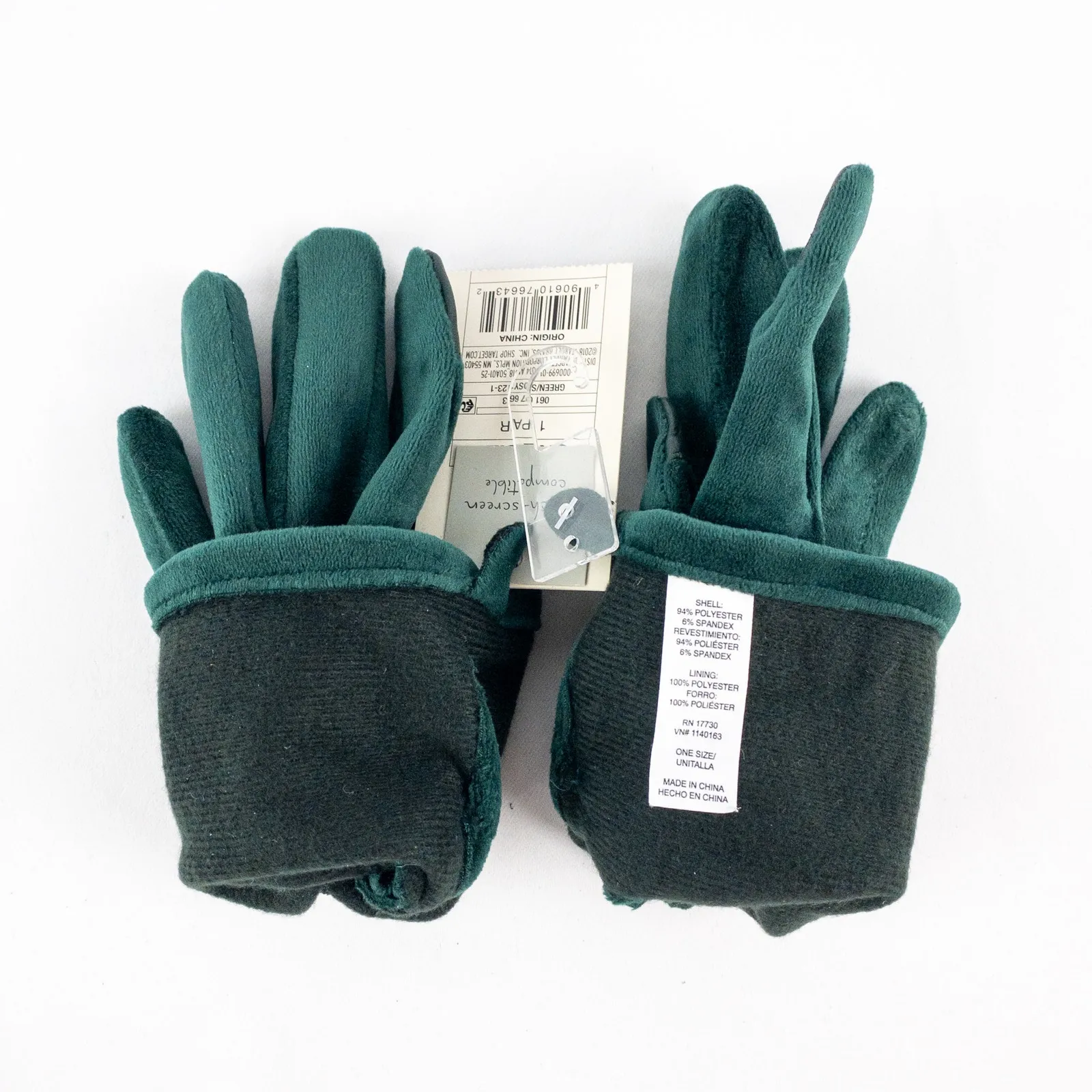 A New Day Target Emerald Green Fleece Gloves Womens One Size - Image 12