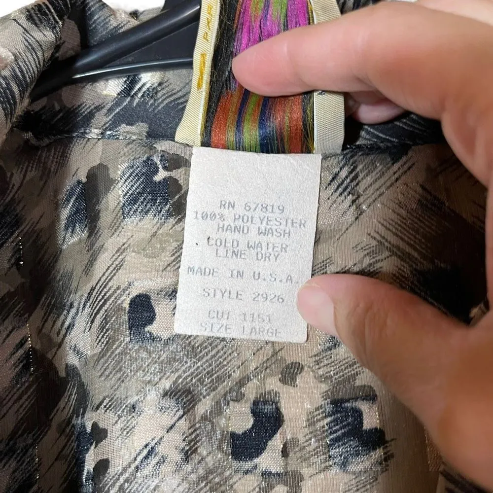 Vintage MGR Button Down Tie Long Sleeve shirt Size Large - Image 10