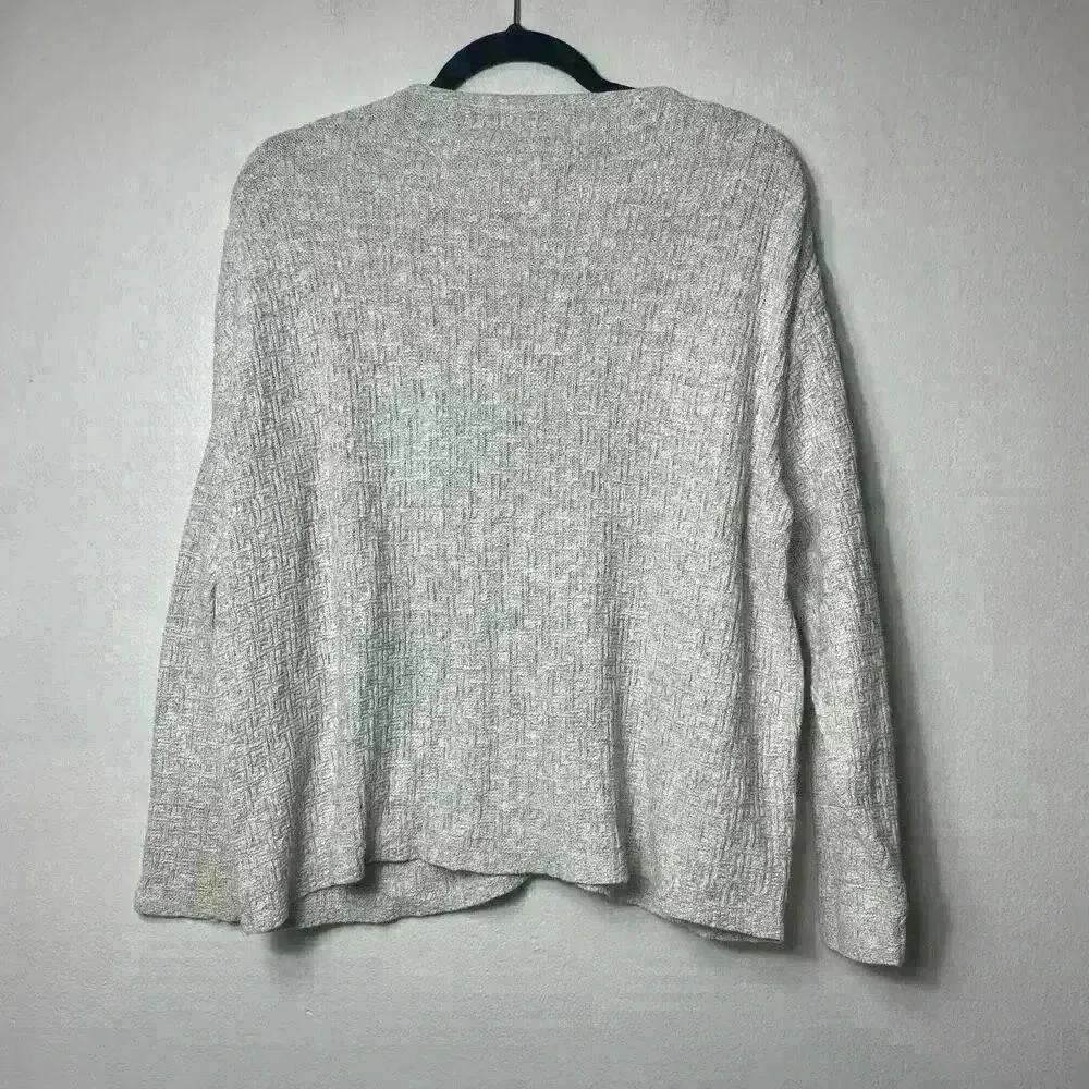 Vintage‎ 90s Women’s M Sweater Cardigan Garden Birdhouse Embroidery Cottagecore Size M - Image 9