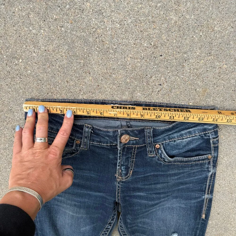 Daytrip Lynx Skinny Jeans Distressed Front Stretch 26R - Image 7