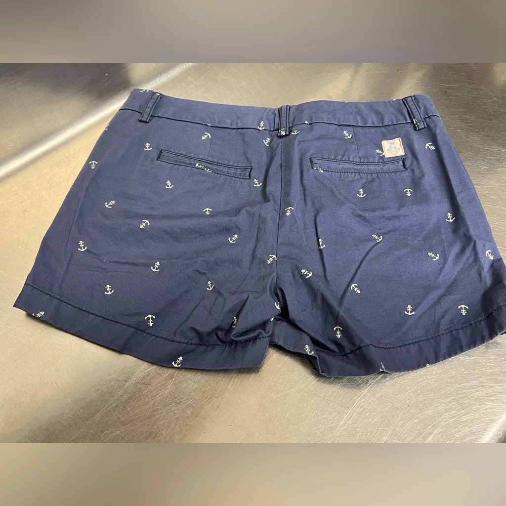 Tommy Hilfiger Blue Printed Anchor Shorts - Size 4 - GUC - Image 4