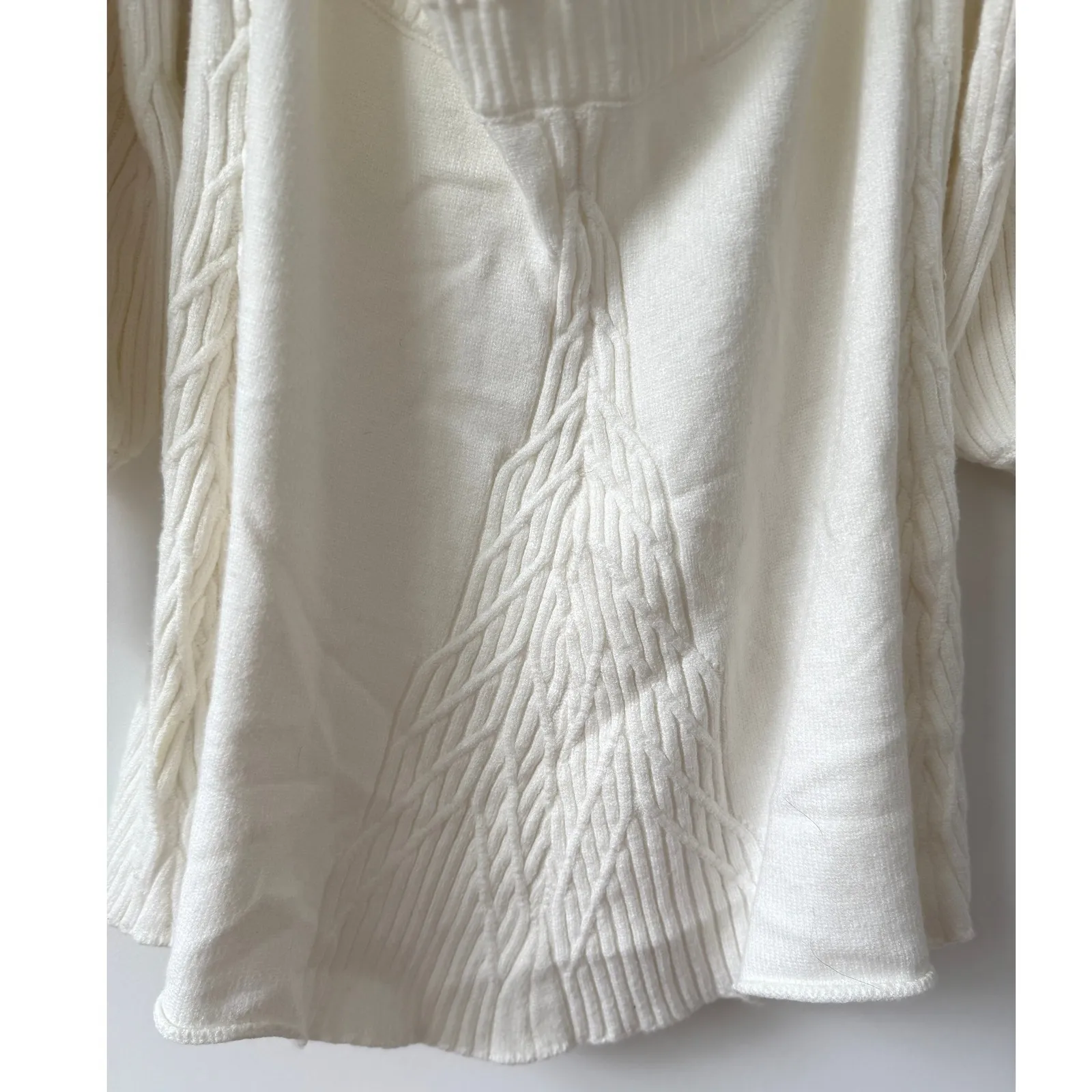 Free People Emmaline Mini Sweater Dress Women's Size Large‎ White NWT - Image 11