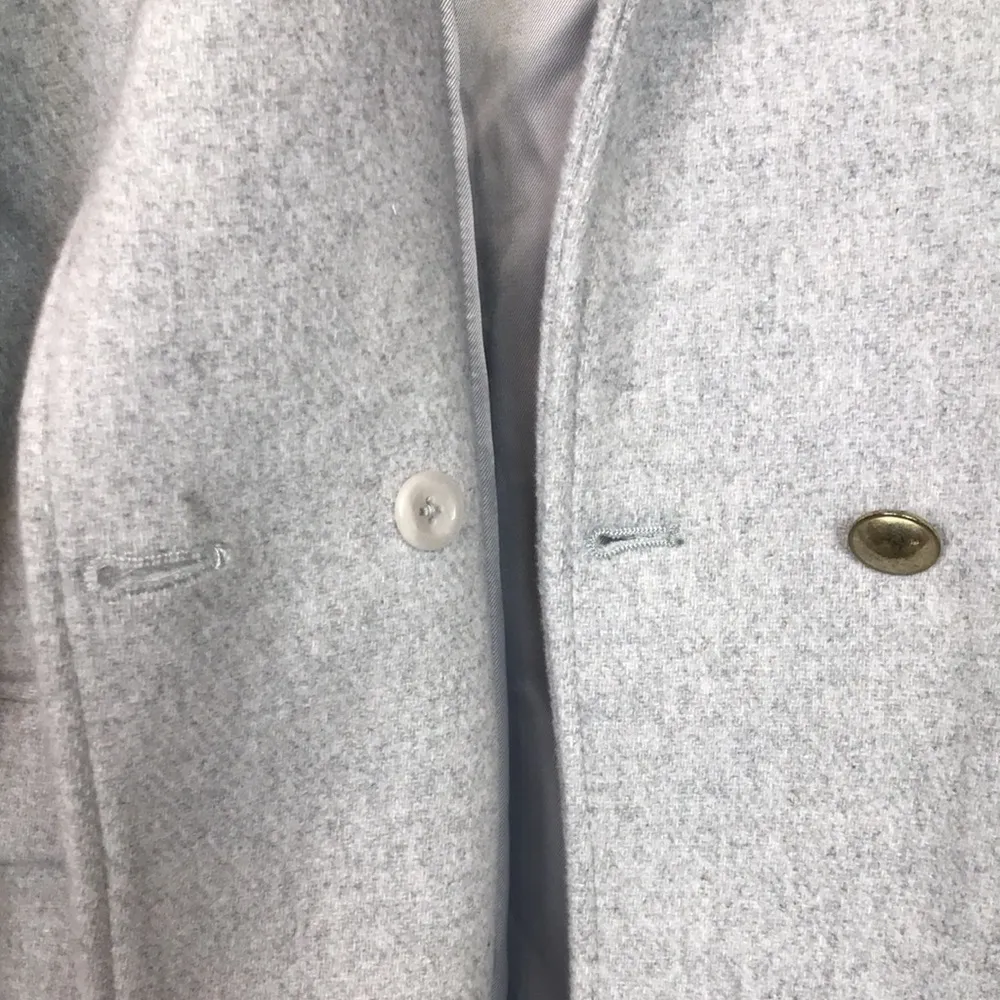 Abercrombie & Fitch Women’s Wool Blend Gray Double Breasted Long Line Pea Coat - Image 6