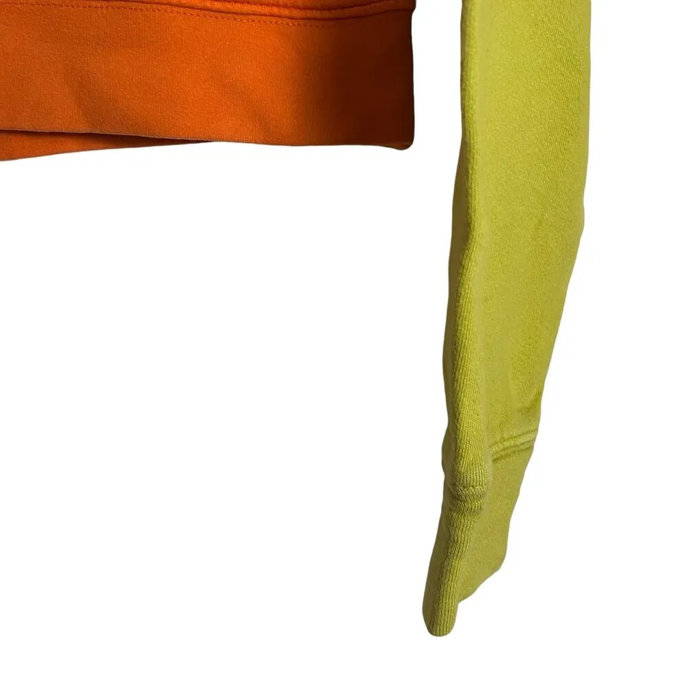 Simon Miller Blue Orange Cropped Colorblock Pullover Sweatshirt Size XS - Image 9