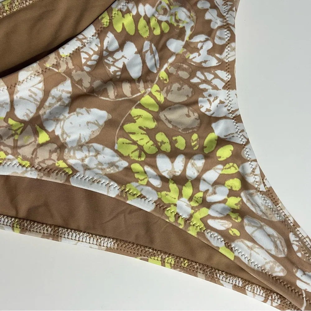 Aerie • NWT Tan Yellow White Pattern Cheekiest High Rise Floral Bikini Bottom - Image 7