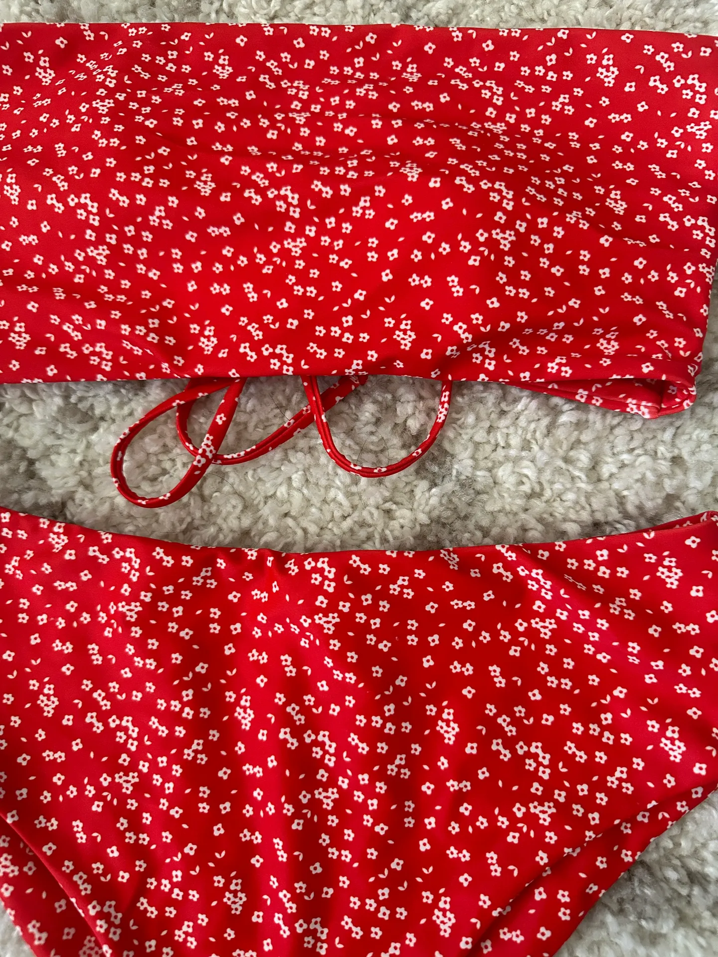 Red Floral Bikini - Image 2