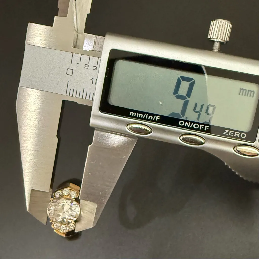 Vintage RF Peak 925 Gold Over Sterling Silver Oval CZ Solitaire Ring Size 8 8g. - Image 12