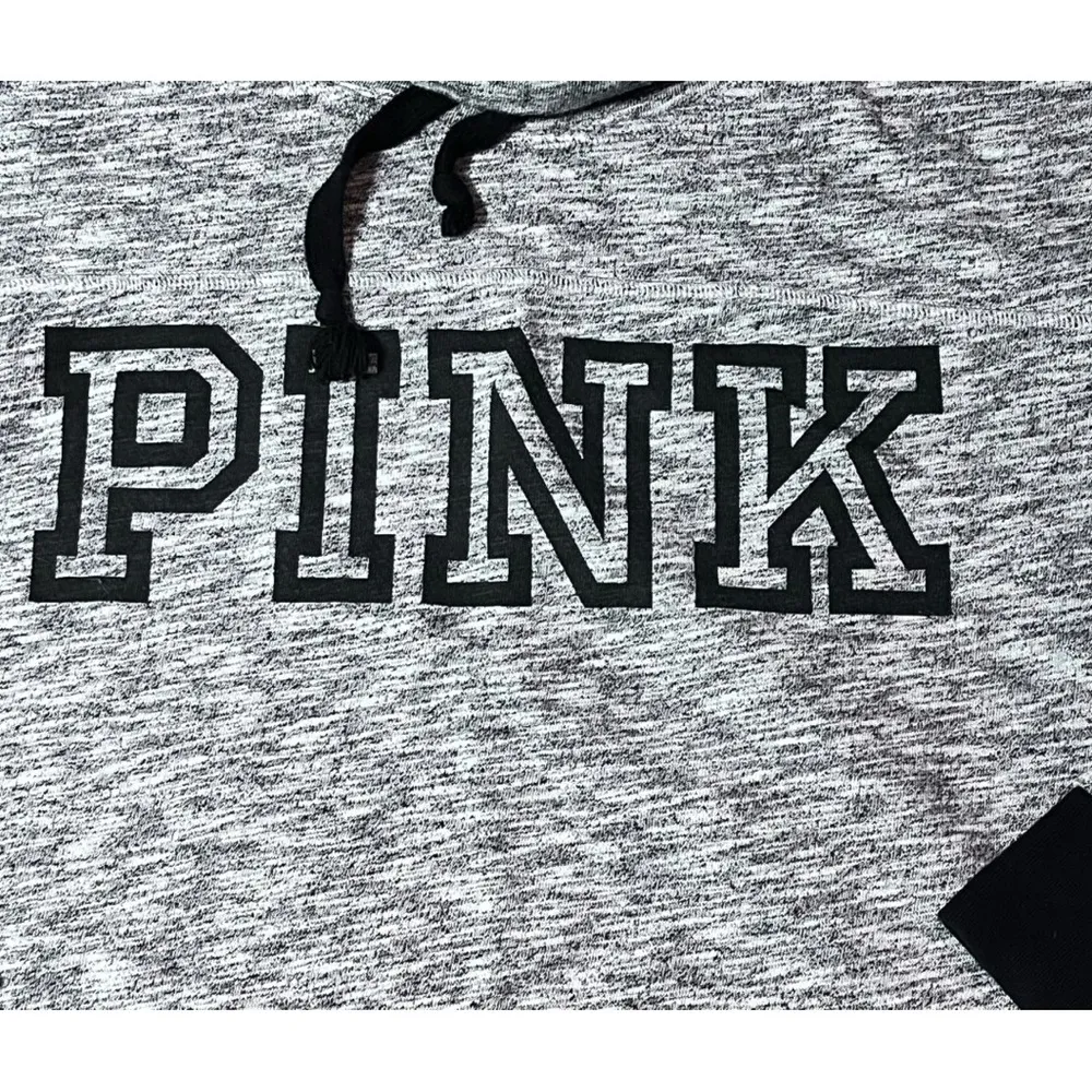 Victoria's Secret PINK Streetwear Funnel Neck 3/4 Sleeve Sweatshirt L Athleisure - Image 2